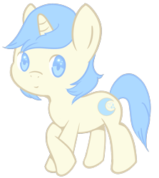 Size: 1160x1300 | Tagged: safe, artist:blissprism, oc, oc only, oc:celestial charm, pony, unicorn, chibi, femboy, male, solo