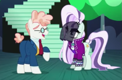 Size: 549x363 | Tagged: safe, screencap, coloratura, svengallop, pony, the mane attraction, countess coloratura