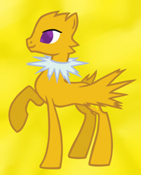 Size: 1024x1276 | Tagged: safe, artist:sunset-sunrize, pony, jolteon, pokémon, ponified, raised leg, simple background, solo