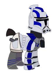 Size: 768x1024 | Tagged: safe, artist:ripped-ntripps, pony, arc trooper, armor, clone, clone trooper, clone wars, ponified, simple background, solo, star wars, transparent background