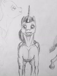 Size: 2448x3264 | Tagged: safe, artist:mackeroth, twilight sparkle, twilight sparkle (alicorn), alicorn, pony, alternate hairstyle, bust, portrait, sketch, smiling, traditional art