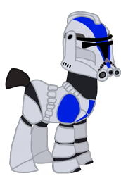 Size: 497x722 | Tagged: safe, artist:ripped-ntripps, pony, 501st, 501st legion, armor, clone, clone trooper, clone wars, ponified, simple background, solo, star wars, transparent background