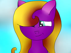 Size: 1024x768 | Tagged: safe, artist:phenioxflame, oc, oc only, bust, face, hair over one eye, shading, solo