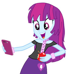 Size: 620x643 | Tagged: safe, artist:mlprocker123, mystery mint, equestria girls, background human, solo