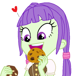 Size: 417x429 | Tagged: safe, artist:mlprocker123, starlight, equestria girls, background human, cookie, eating, food, solo