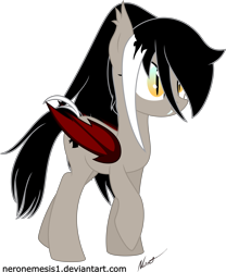 Size: 4786x5759 | Tagged: safe, artist:neronemesis1, oc, oc only, oc:yin, bat pony, pony, absurd resolution, female, mare, simple background, solo, transparent background