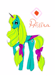 Size: 2496x3440 | Tagged: safe, artist:the-pony-project, alicorn, pony, g1, alicornified, princess pristina, race swap, solo