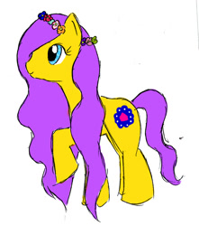 Size: 976x1104 | Tagged: safe, artist:the-pony-project, pony, g1, baby, baby pony, flower pony, solo