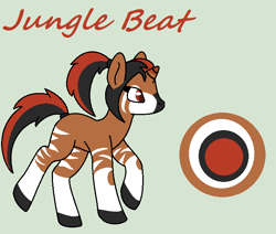 Size: 688x584 | Tagged: safe, artist:tobiseh, oc, oc only, hybrid, okapi, pony, unicorn, solo