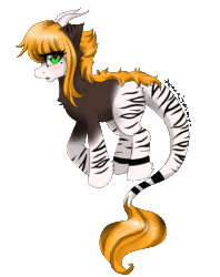 Size: 2344x2961 | Tagged: safe, artist:fur-what-loo, oc, oc only, dragon, hybrid, okapi, solo