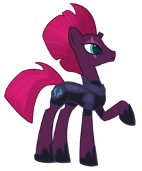 Size: 1000x1207 | Tagged: safe, artist:prism note, tempest shadow, my little pony: the movie, armor, broken horn, crest, eye scar, scar, solo