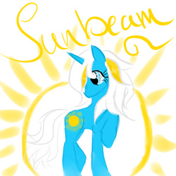 Size: 1024x1024 | Tagged: safe, artist:the-pony-project, derpibooru import, sunbeam, g1, solo