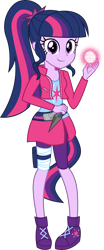 Size: 2333x5615 | Tagged: safe, artist:osipush, sci-twi, twilight sparkle, equestria girls, absurd resolution, alternate hairstyle, anime, clothes, crossover, kunai, kunoichi, naruto, ninja, orb, simple background, solo, transparent background, vector