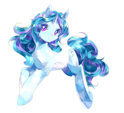 Size: 1200x1095 | Tagged: safe, artist:soukitsubasa, oc, oc only, oc:winter doodle, crystal pony, pony, unicorn, crystal pony oc, crystal unicorn, cute, female, looking at you, mare, simple background, smiling, smiling at you, solo, transparent background