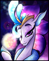 Size: 4800x6000 | Tagged: safe, artist:cosmicchrissy, queen novo, seapony (g4), my little pony: the movie, absurd resolution, lidded eyes, pearl, queen novo's orb, solo, sparkles, underwater