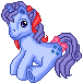 Size: 76x77 | Tagged: safe, artist:katcombs, sparkler (g1), g1, base used, bow, pixel art, simple background, solo, tail bow, transparent background