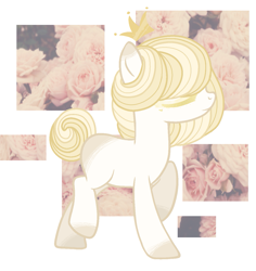 Size: 1267x1341 | Tagged: safe, artist:harusocoma, derpibooru import, oc, earth pony, pony, crown, eyes closed, female, jewelry, mare, regalia, simple background, solo, transparent background