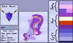 Size: 3995x2393 | Tagged: safe, artist:snowi-draws1997, oc, oc only, oc:velvet glimmer, pony, unicorn, color palette, cutie mark, female, mare, offspring, parent:starlight glimmer, parent:sunburst, parents:starburst, reference sheet, solo