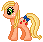Size: 43x42 | Tagged: safe, artist:katcombs, applejack (g1), g1, base used, pixel art, simple background, solo, transparent background