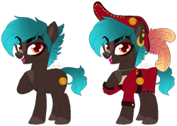 Size: 1833x1305 | Tagged: safe, artist:wolfs42, oc, oc only, pony, base used, pirate, roleplaying, rp, simple background, transparent background