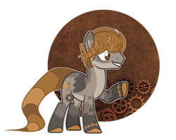 Size: 1280x1017 | Tagged: safe, artist:mintoria, derpibooru import, oc, oc:gentle gears, earth pony, pony, augmented tail, male, solo, stallion