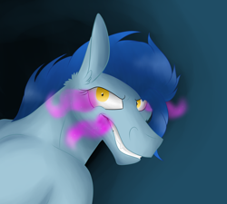 Size: 1734x1563 | Tagged: safe, artist:neonaarts, nightshade, glowing eyes, looking at you, smiling, solo