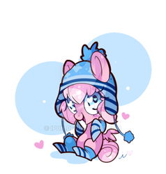 Size: 600x631 | Tagged: safe, artist:ipun, oc, oc only, pegasus, pony, cap, clothes, female, hat, heart eyes, mare, simple background, socks, solo, striped socks, watermark, white background, wingding eyes