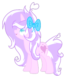 Size: 566x652 | Tagged: safe, artist:rainbowdashswagpony, oc, oc only, oc:candy heartswirl, pony, unicorn, bow, female, hair bow, mare, simple background, solo, transparent background