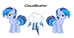 Size: 1024x527 | Tagged: safe, artist:naturaldiisasters, oc, oc only, oc:cloudbuster, cutie mark, next generation, offspring, parent:rainbow dash, parent:soarin', parents:soarindash, watermark