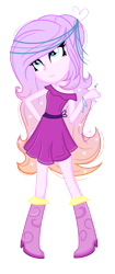 Size: 728x1732 | Tagged: safe, artist:101xsplattyx101, oc, oc only, oc:diamond flare, equestria girls, boots, clothes, dress, equestria girls-ified, shoes, simple background, solo, transparent background