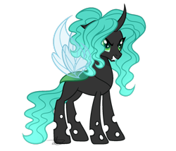 Size: 1024x877 | Tagged: safe, artist:misskitkat2002, derpibooru import, oc, oc:natasha, changeling, female, offspring, parent:queen chrysalis, simple background, solo, transparent background