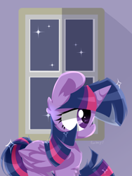 Size: 2100x2800 | Tagged: safe, artist:fluorbaryt, derpibooru import, twilight sparkle, twilight sparkle (alicorn), alicorn, pony, solo, window