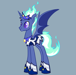 Size: 813x801 | Tagged: safe, artist:earth_pony_colds, derpibooru import, oc, oc only, oc:prince nocturne, alicorn, bat pony, bat pony alicorn, pony, armor, concept art, male, original art, simple background, solo, stallion