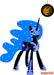 Size: 2463x3398 | Tagged: safe, artist:roger334, nightmare moon, alicorn, happy, horseshoes, lantern, mare in the moon, moon, nightmare night, paper lantern, simple background, solo, transparent background, vector