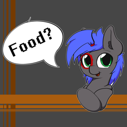 Size: 2252x2252 | Tagged: safe, artist:blueblaze95, oc, oc only, oc:reiku, pony, dialogue, imminent vore