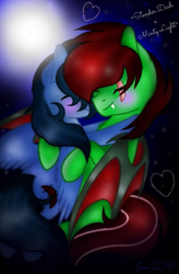 Size: 631x960 | Tagged: safe, derpibooru import, oc, oc:faith, oc:minty light, bat pony, scar