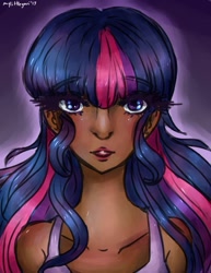 Size: 989x1280 | Tagged: safe, artist:mylittleyuri, twilight sparkle, human, dark skin, female, humanized, solo