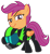 Size: 2000x2157 | Tagged: safe, artist:jellmelon, derpibooru import, scootaloo, pegasus, pony, the washouts (episode), dreamworks face, female, filly, gangsta, helmet, pint-sized dynamite, simple background, solo, traitor, traitorloo, transparent background, vector, washouts uniform