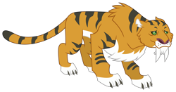 Size: 8262x4340 | Tagged: safe, artist:dragonchaser123, derpibooru import, chimera sisters, big cat, cat, chimera, tiger, school raze, absurd resolution, animal, saber-toothed cat, simple background, solo, transparent background, vector