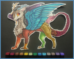 Size: 1764x1407 | Tagged: safe, artist:tenebristayga, discord, looking at you, smiling, traditional art