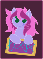 Size: 723x994 | Tagged: safe, artist:peacockchan, oc, oc only, oc:wildberry, earth pony, pony, female, food, mare, pacman eyes, poptart, solo