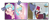Size: 1200x500 | Tagged: safe, artist:dm29, derpibooru import, chancellor neighsay, cozy glow, pegasus, pony, unicorn, school raze, axe, clothes, comic, coward, cozy glow is best facemaker, crazy glow, evil grin, facial hair, female, filly, floppy ears, flying, foal, frown, glare, goatee, grin, halloween, hatchet, here's johnny, holiday, hoof hold, insanity, jack torrance, karma, male, nightmare night, no tail, open mouth, sadism, scared, screaming, simple background, smiling, smirk, spread wings, stallion, the shining, tongue out, transparent background, uvula, weapon, wings