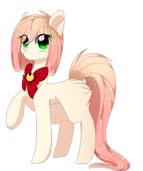 Size: 1024x1227 | Tagged: safe, artist:little-sketches, oc, oc only, oc:akarui sakura, earth pony, pony, blank flank, female, mare, raised hoof, simple background, solo, transparent background