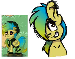 Size: 1024x801 | Tagged: safe, artist:moonlightdisney5, derpibooru import, oc, oc only, oc:synchronize, pony, doodle, pony town, simple background, solo, transparent background