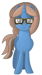 Size: 665x1200 | Tagged: safe, artist:techarmsbu, oc, oc only, oc:versatile gears, unicorn, 2018 community collab, derpibooru community collaboration, glasses, simple background, solo, transparent background