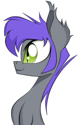 Size: 1650x2600 | Tagged: safe, artist:dualtry, derpibooru import, oc, oc only, oc:hidden night, bat pony, pony, bat pony oc, bust, male, simple background, solo, transparent background