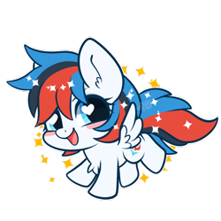 Size: 1024x1024 | Tagged: safe, artist:snow angel, oc, oc only, oc:retro city, pegasus, pony, chibi, commission, cute, female, heart eyes, mare, ocbetes, simple background, solo, transparent background, wingding eyes