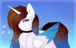 Size: 4107x2598 | Tagged: safe, artist:doux-ameri, derpibooru import, oc, oc:miuky, alicorn, pony, female, mare, solo, two toned wings