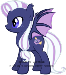 Size: 489x552 | Tagged: safe, artist:petraea, oc, oc only, oc:midnight sketch, bat pony, pony, adoptable, female, mare, simple background, solo, transparent background