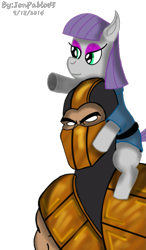 Size: 649x1108 | Tagged: safe, artist:jonpablo45, derpibooru import, maud pie, mortal kombat, simple background, transparent background, tremor